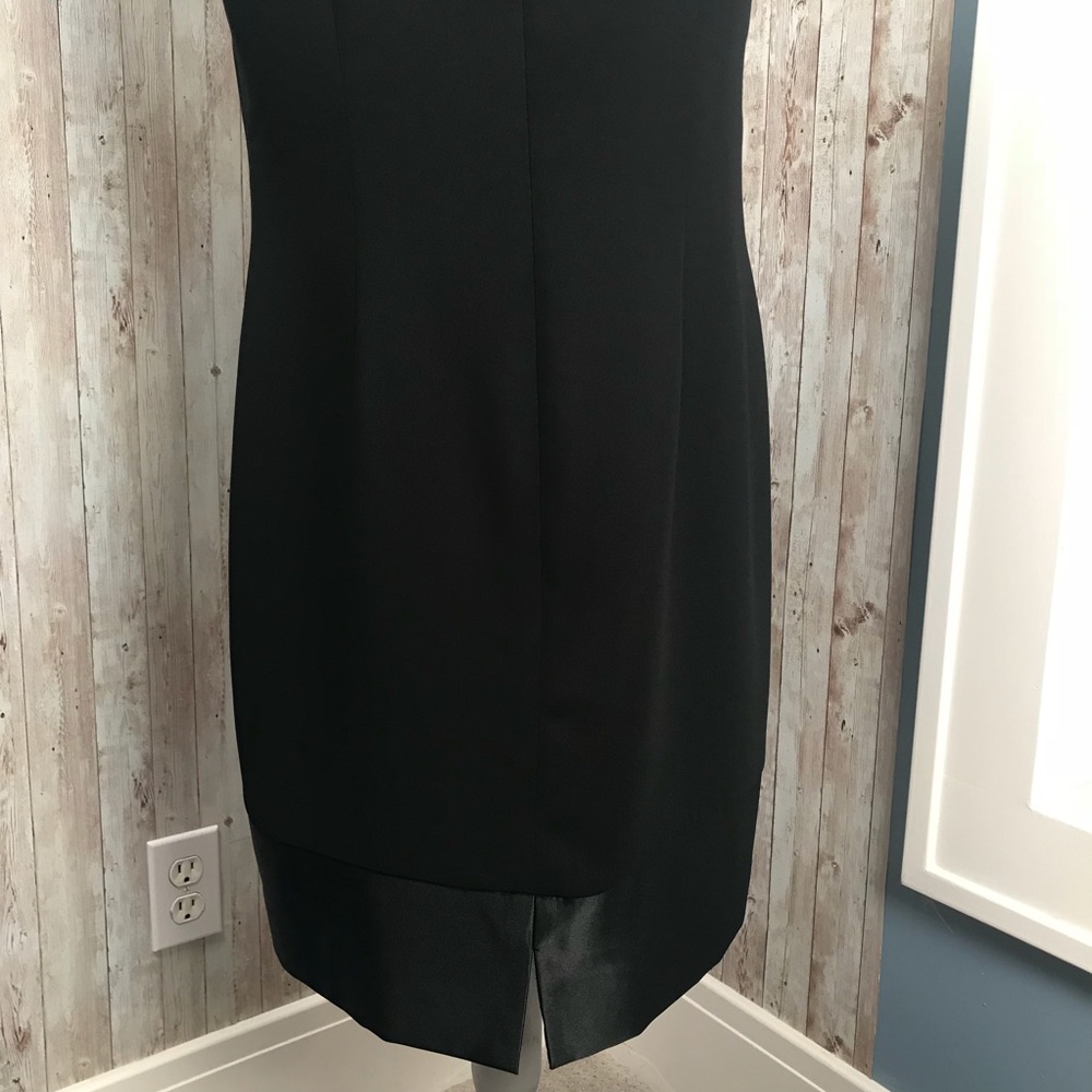 Amanda Smith satin trim black sheath sz 14 - Picture 8 of 8